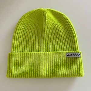 Lime green vans beanie